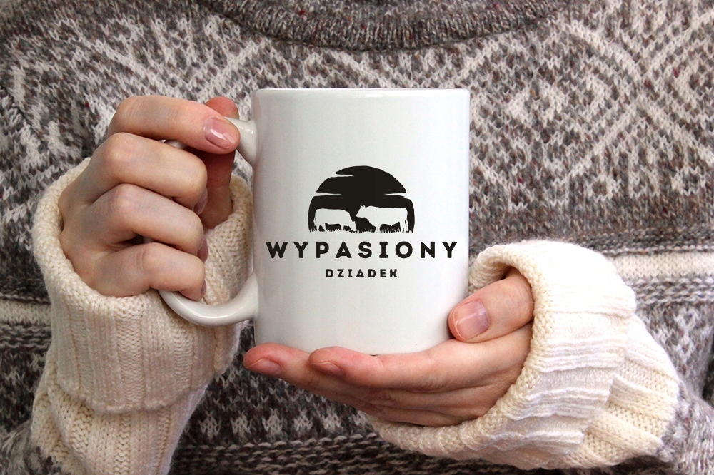 Kubek Błękitny Dzień Dziadka Najlepszy Partner Z Nadrukiem Ze Zdjęciem