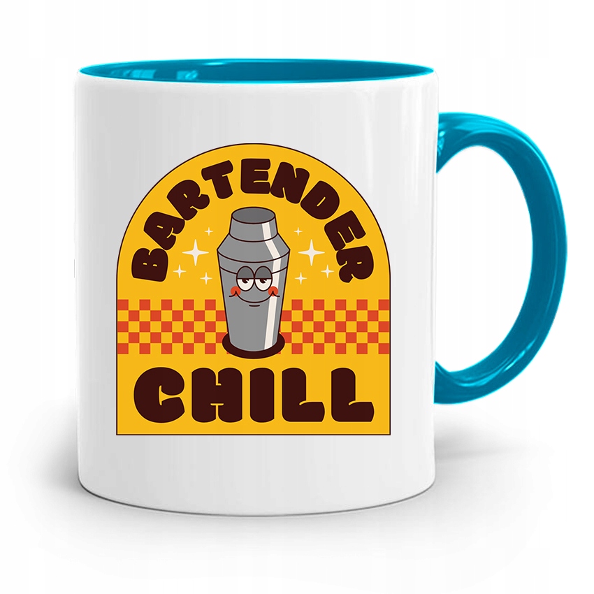Kubek Błękitny Dla Barmana Bartender Chill Prezent Z Nadrukiem Ze Zdjęciem