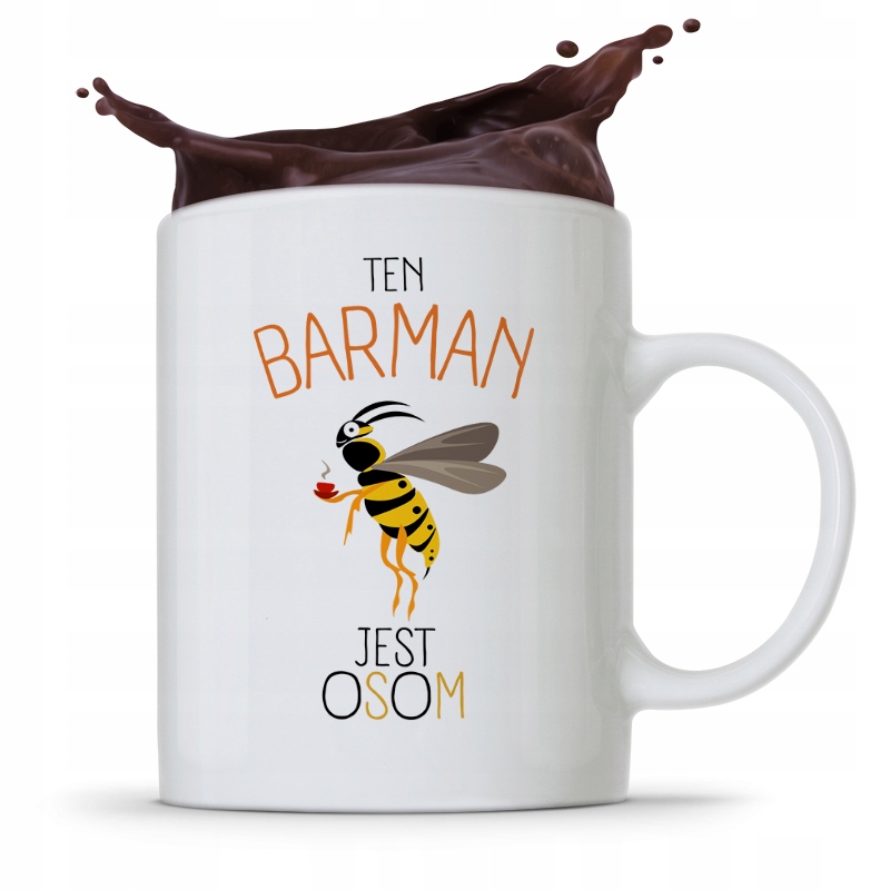 Kubek Prezent Dla Barmana Barmanki Jest Osom Z Nadrukiem Ze Zdjęciem