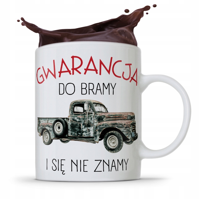 Kubek Prezent Dla Mechanika Gwarancja Do Bramy Z Nadrukiem Ze Zdjęciem