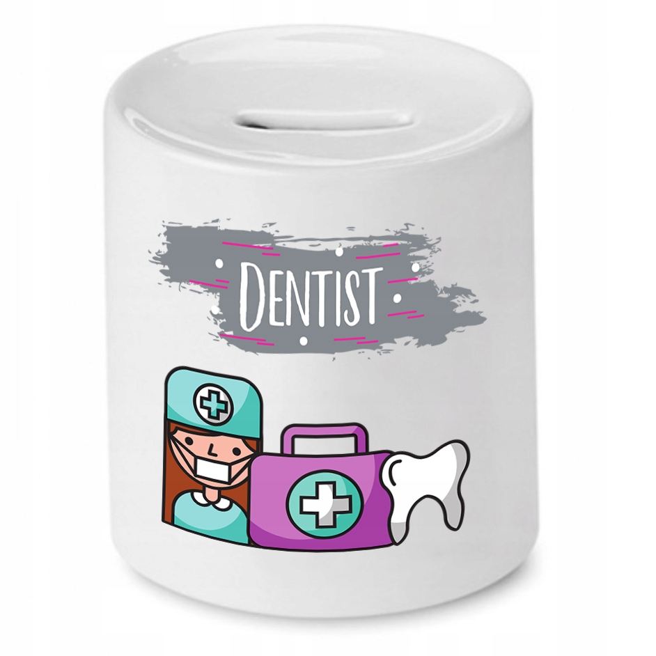 Skarbonka Dla Dentysty Dentist Prezent Z Nadrukiem Ze Zdjęciem