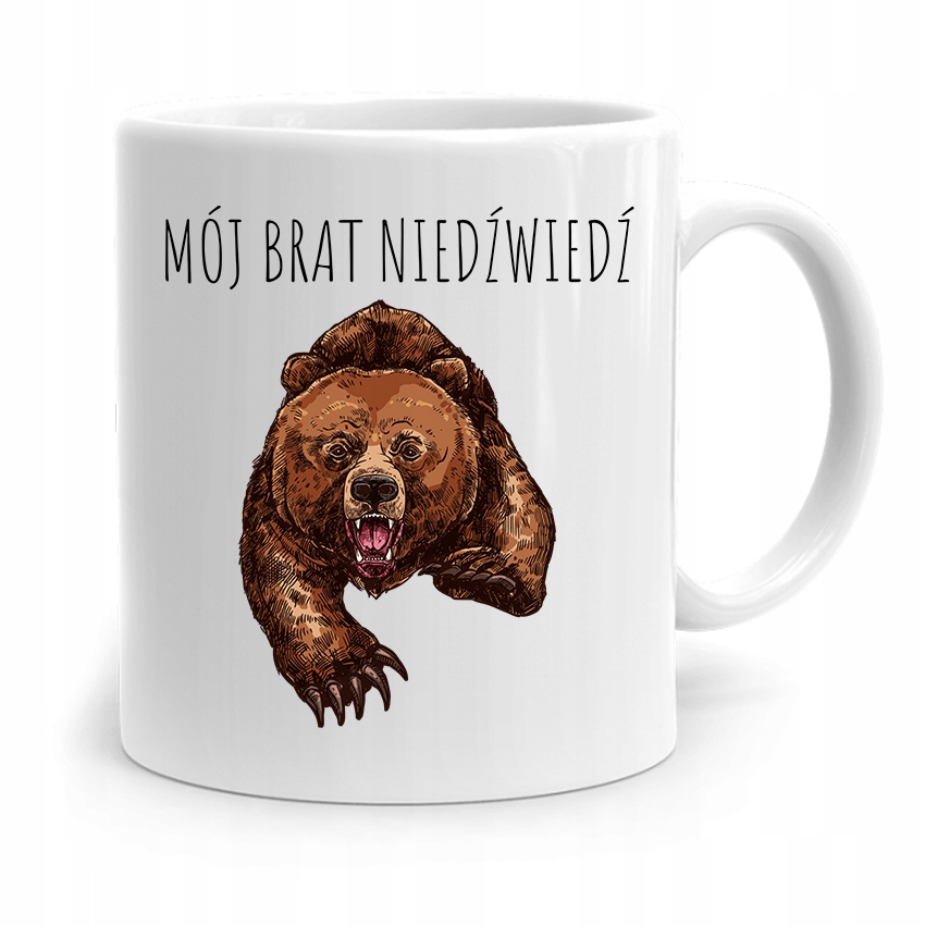 Kubek Prezent Dla Brata Mój Brat Niedźwiedź Z Nadrukiem Ze Zdjęciem