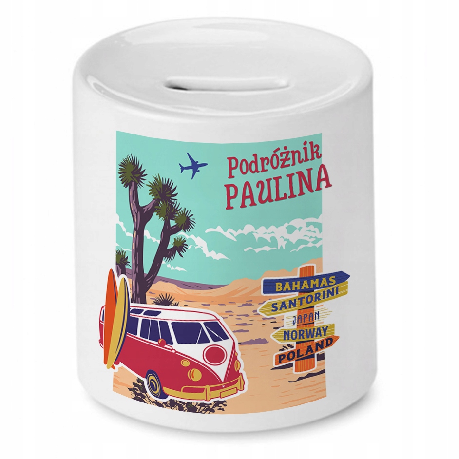 Skarbonka 330 Ml Dla Pauliny Córki Dziecka Z Nadrukiem Ze Zdjęciem