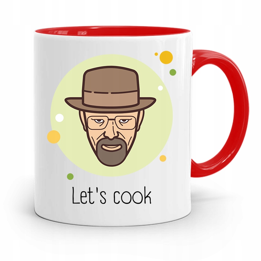 Kubek Czerwony Dla Kucharza Kucharki Let's Cook Z Nadrukiem Ze Zdjęciem