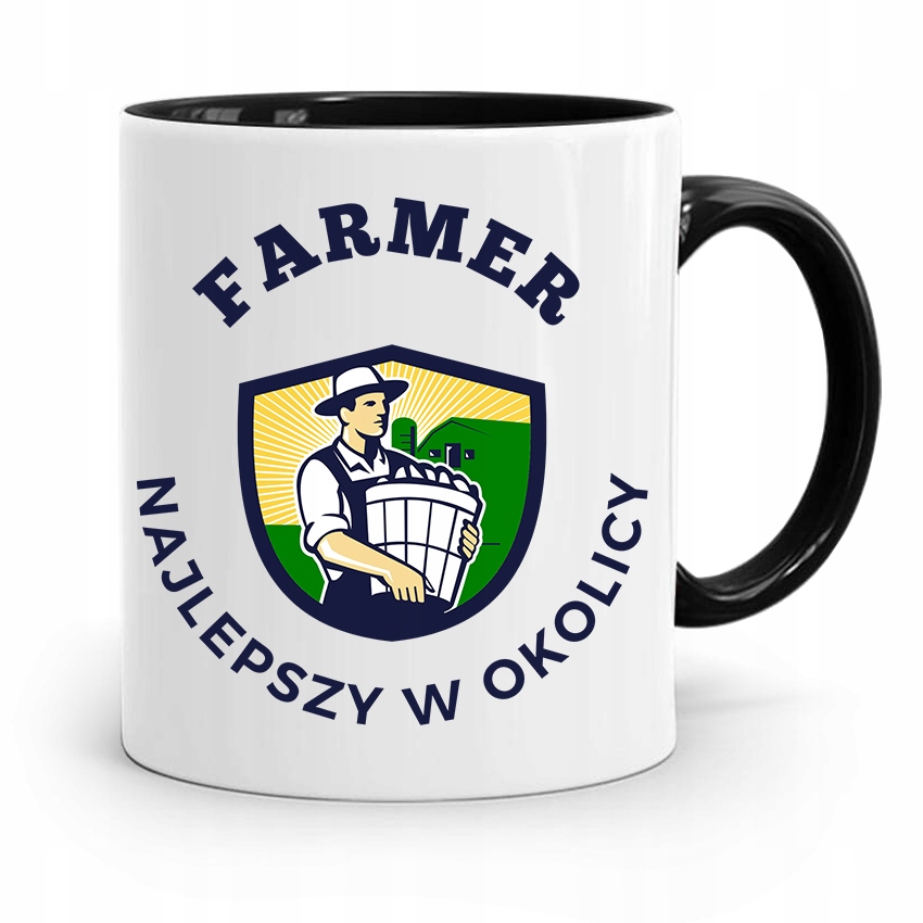 Dla Rolnika Kubek Czarny Najlepszy W Okolicy Z Nadrukiem Ze Zdjęciem