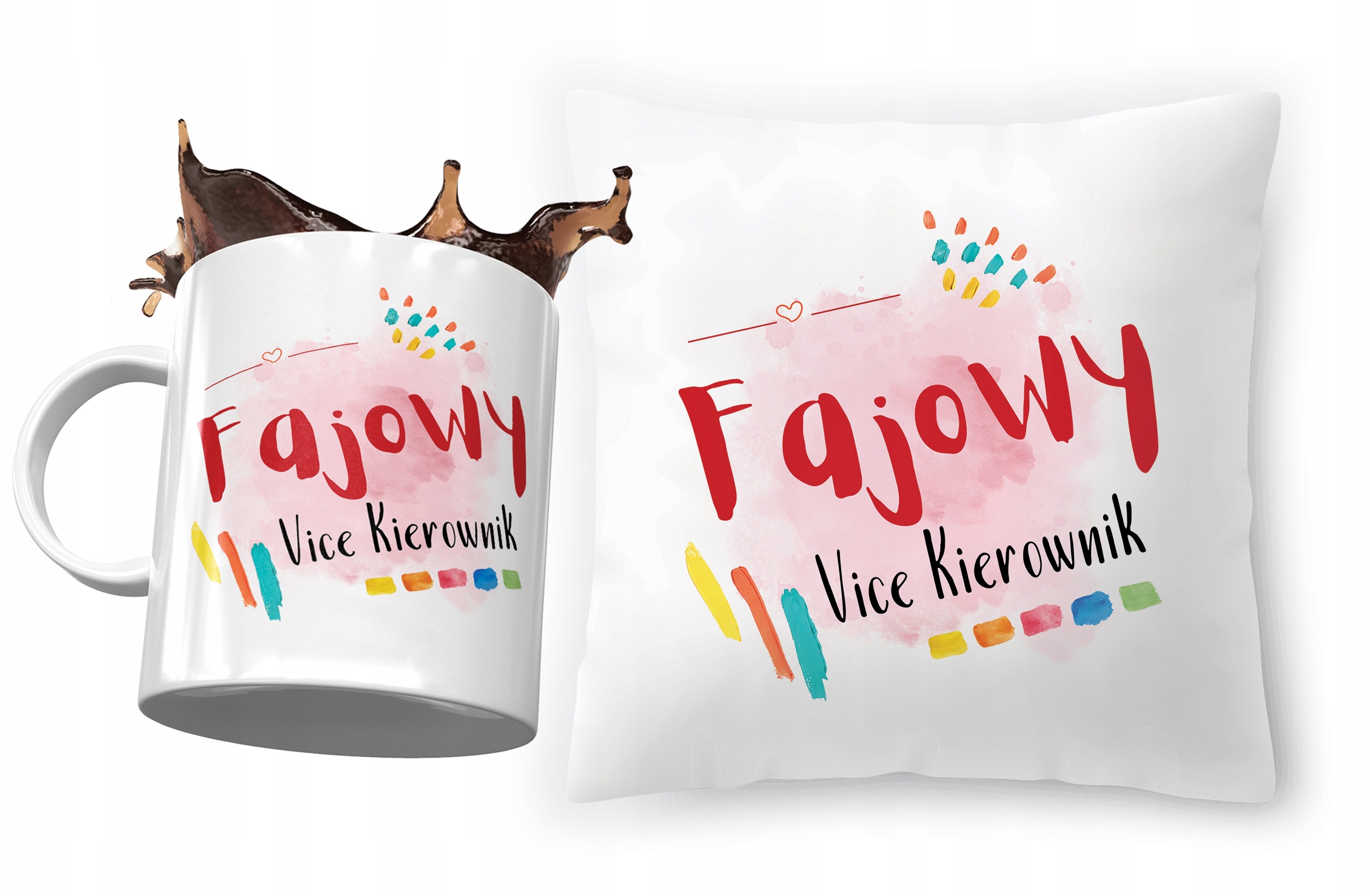 Zestaw Dla Vice Kierownika Poduszka + Kubek Z Nadrukiem Ze Zdjęciem