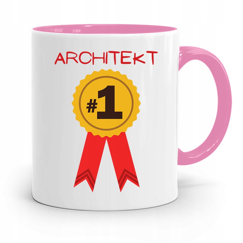 Kubek Różowy Architekta Numer Jeden Prezent Z Nadrukiem Ze Zdjęciem