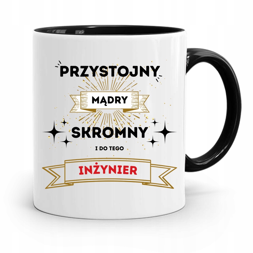 Dla Inżyniera Kubek Czarny Prezent