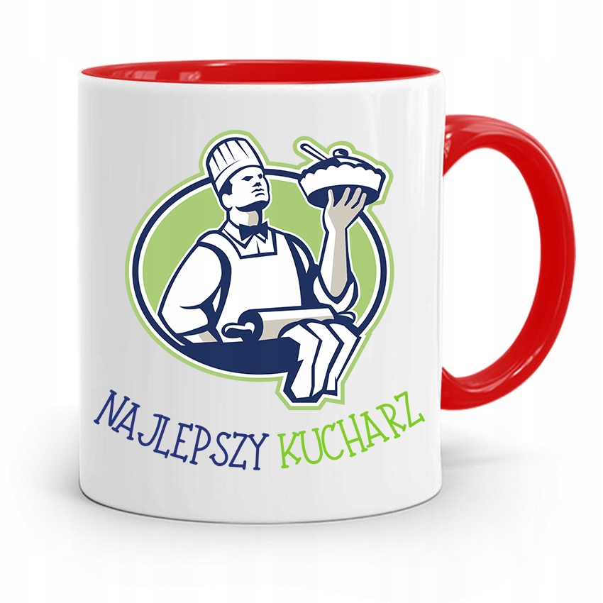 Kubek Czerwony Dla Najlepszego Kucharza Kucharki Z Nadrukiem Ze Zdjęciem