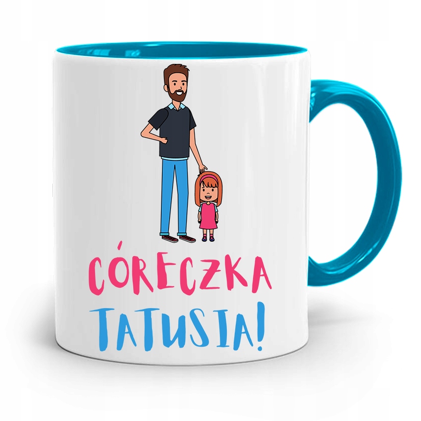 Kubek Błękitny Dla Córki Córeczka Tatusia Z Nadrukiem Ze Zdjęciem