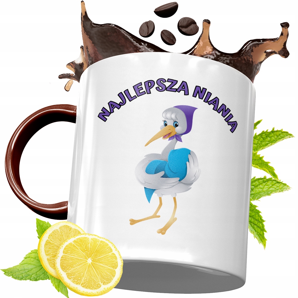 Kubek Bordowy Dla Niani Na Urodziny Prezent Z Nadrukiem Ze Zdjęciem