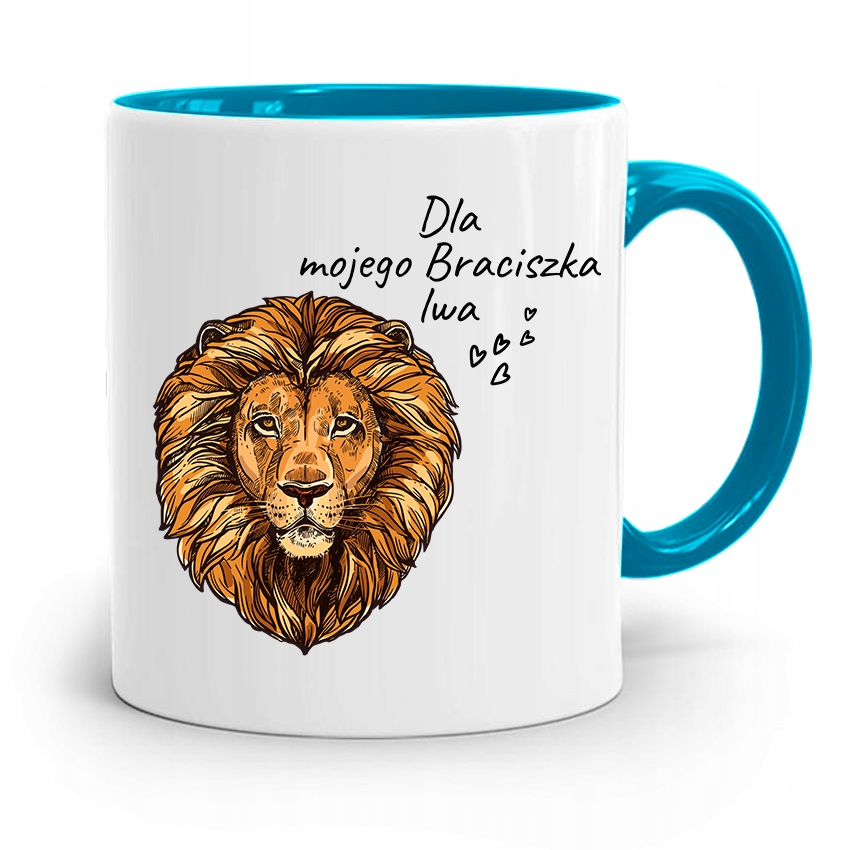 Kubek Błękitny Prezent Dla Mojego Braciszka Lwa Z Nadrukiem Ze Zdjęciem