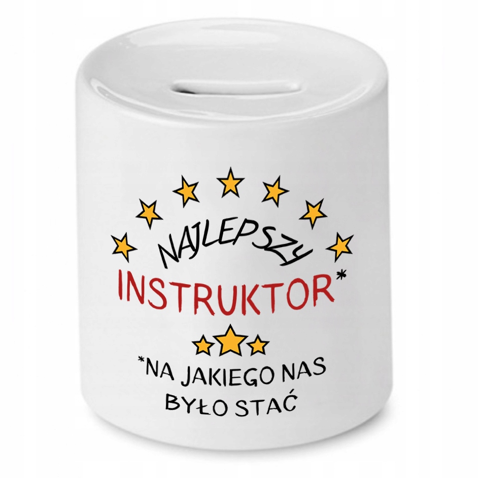 Dla Instruktora Skarbonka Najlepszy Instruktor Z Nadrukiem Ze Zdjęciem