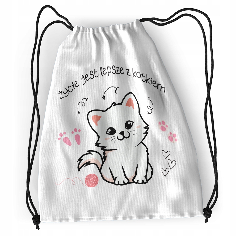Plecak Kotki Kotek Szkolny Worek Torba Z Nadrukiem Ze Zdjęciem