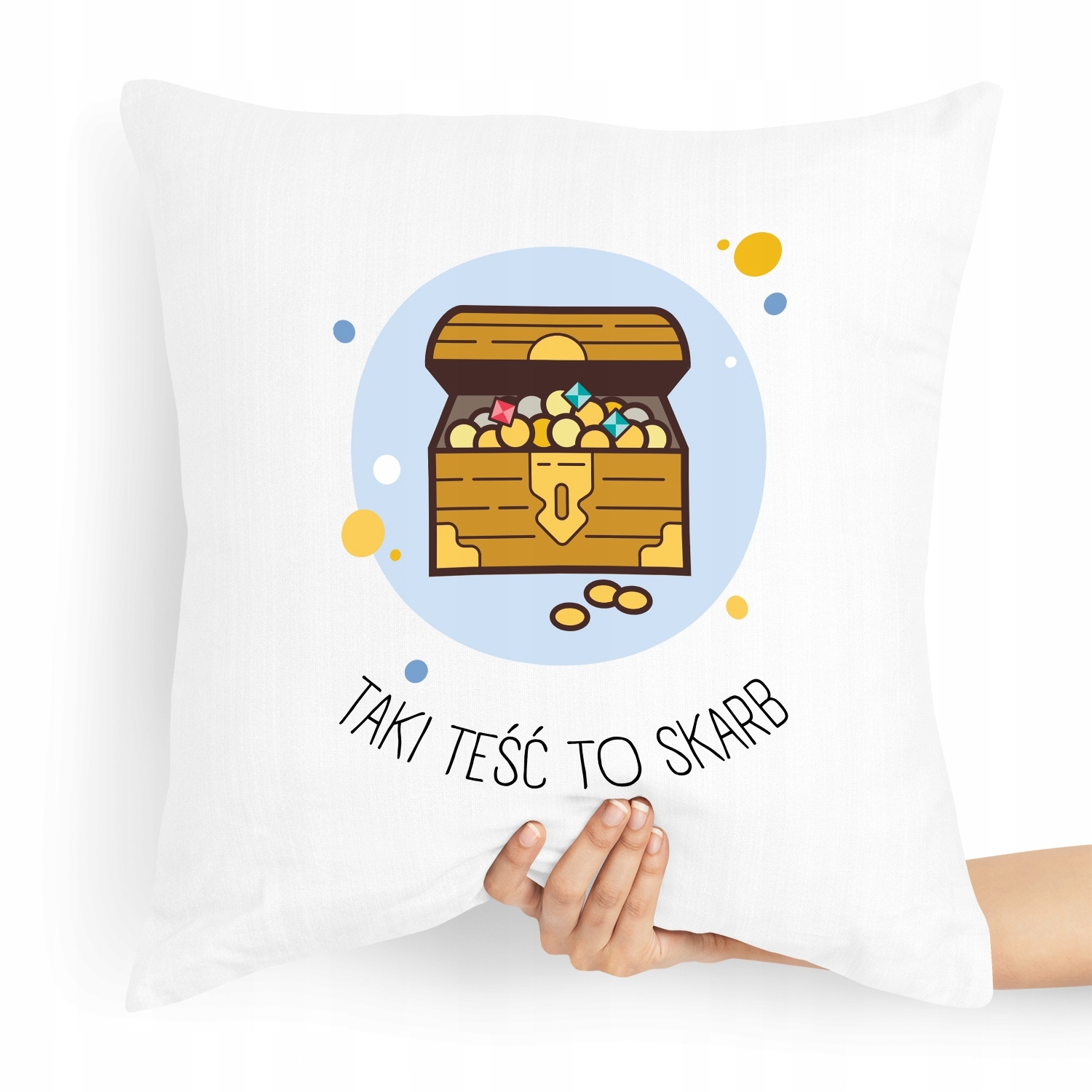 Poduszka Prezent Dla Teścia Taki Teść To Skarb Z Nadrukiem Ze Zdjęciem