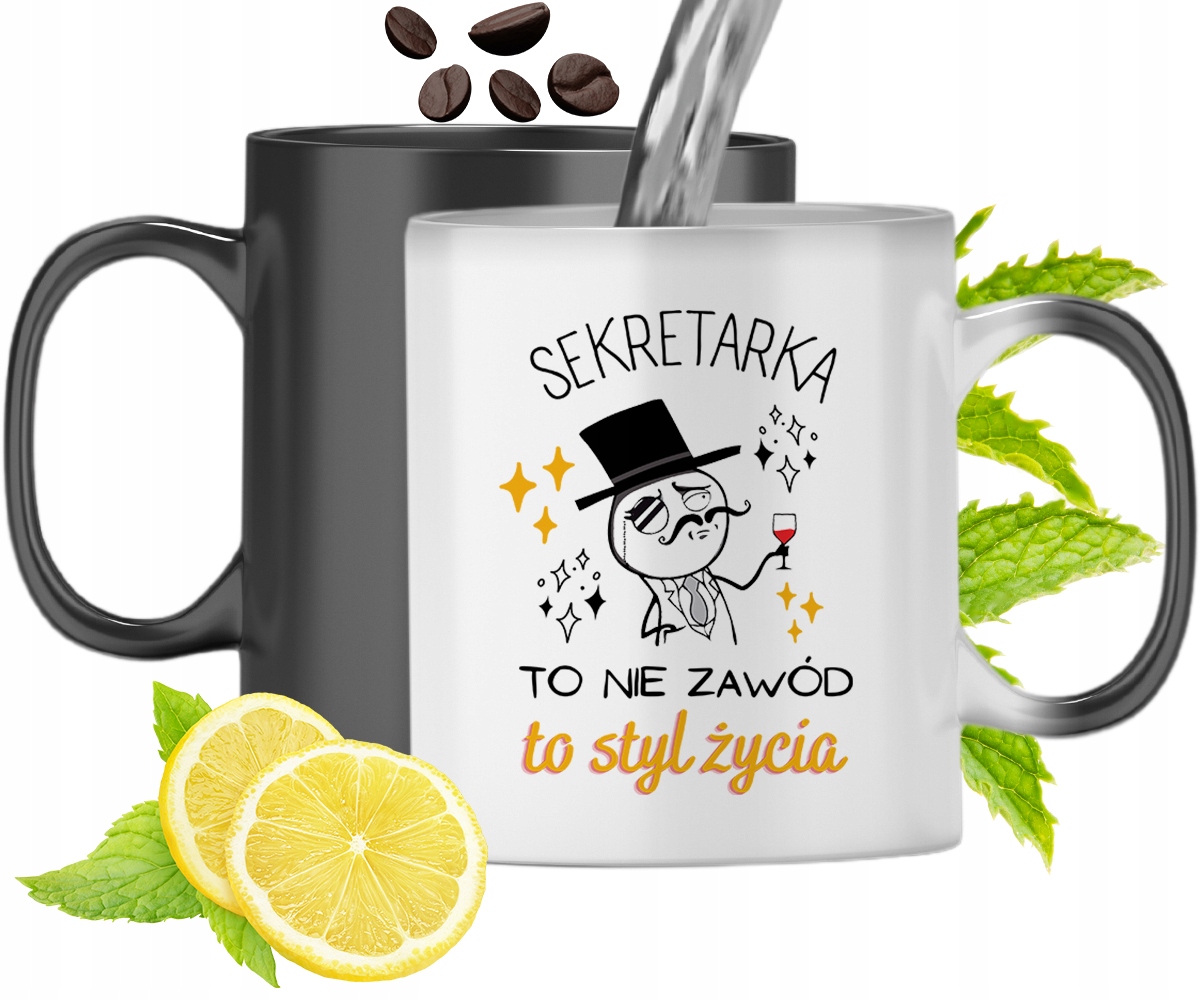 Dla Sekretarki Kubek Magiczny Na Urodziny Prezent Z Nadrukiem Ze Zdjęciem