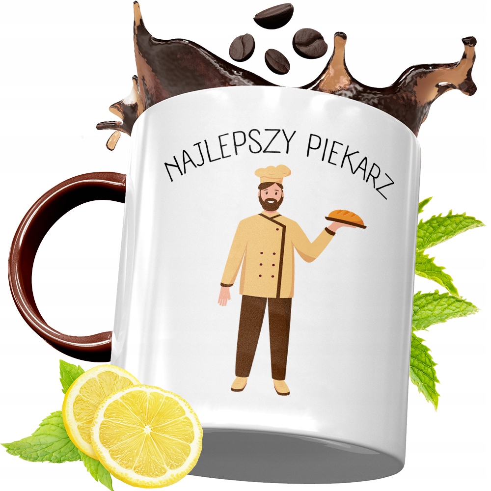 Kubek Bordowy Dla Piekarza Na Urodziny Prezent Z Nadrukiem Ze Zdjęciem
