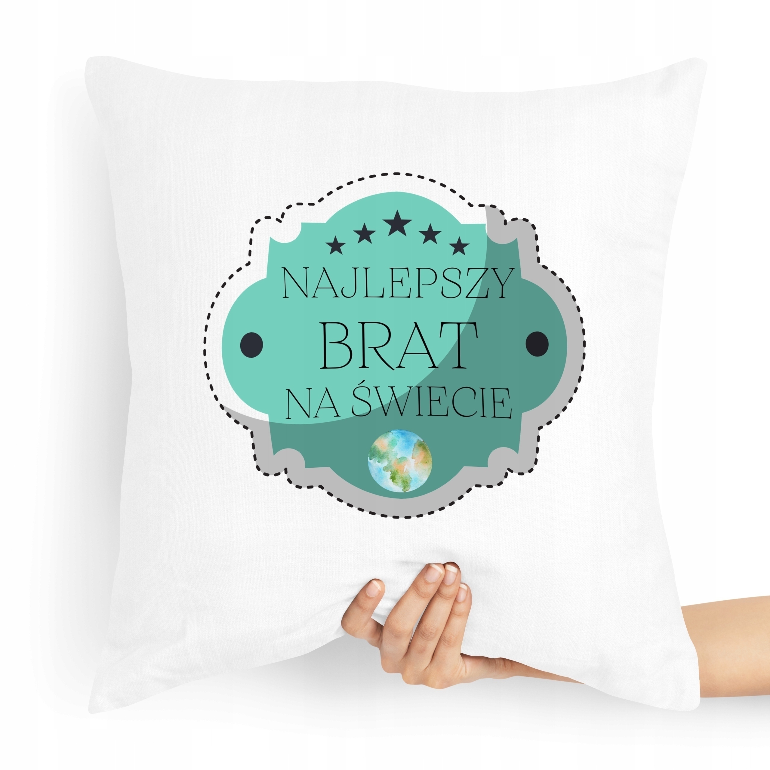 Poduszka Prezent Dla Brata Najlepszy Na Świecie Z Nadrukiem Ze Zdjęciem