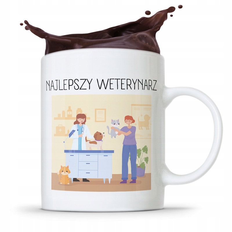 Kubek Dla Weterynarza Najlepszy Weterynarz Prezent Z Nadrukiem Ze Zdjęciem