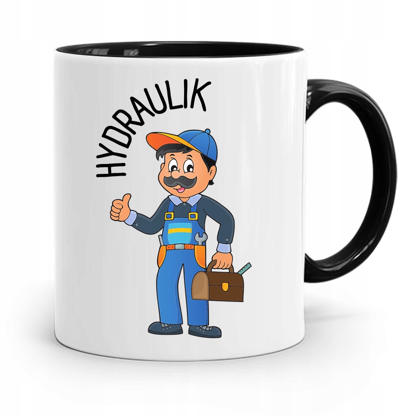 Kubek Czarny Prezent Dla Hydraulika Najlepszy Z Nadrukiem Ze Zdjęciem