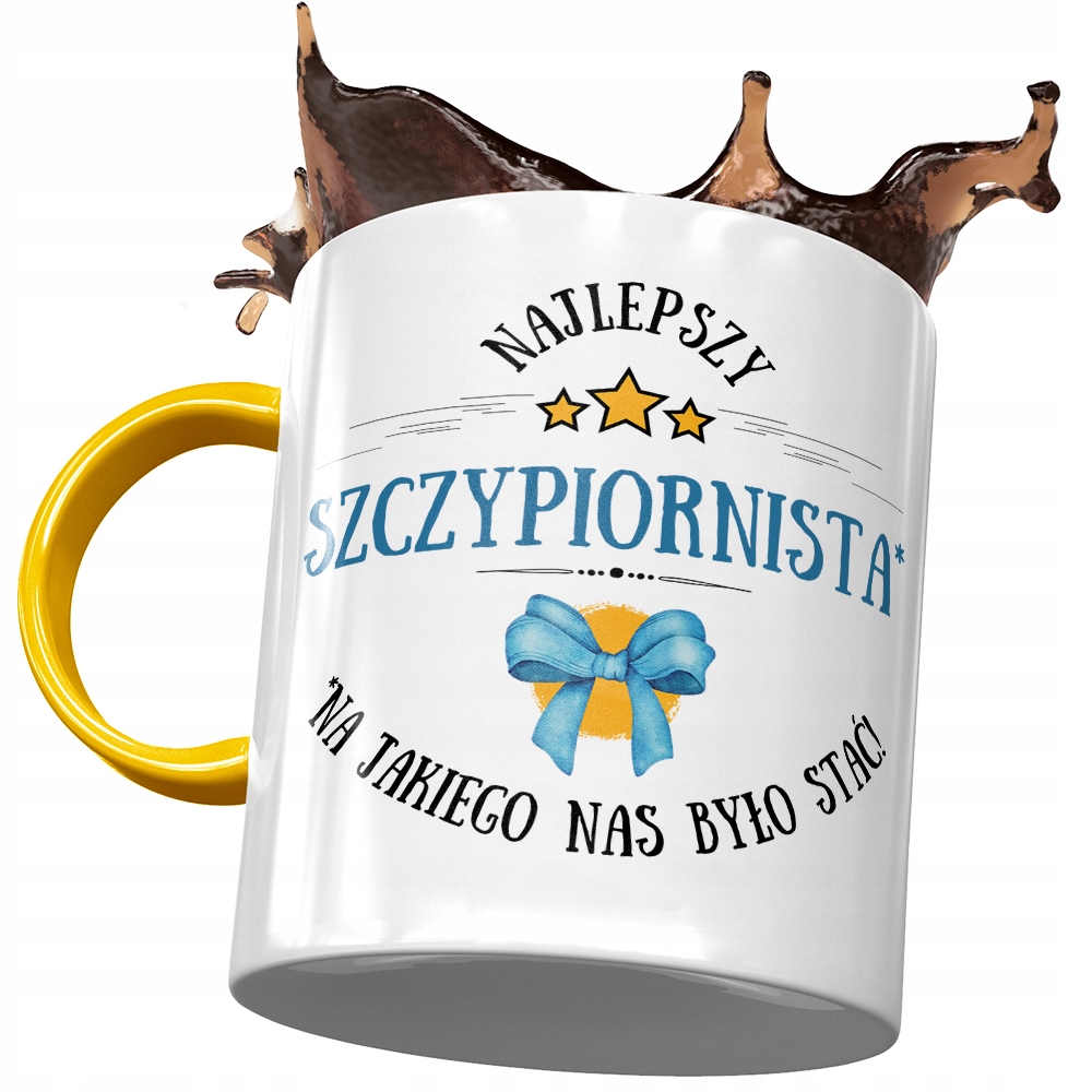 Kubek Żółty Dla Szczypiornisty Najlepszy Prezent Z Nadrukiem Ze Zdjęciem