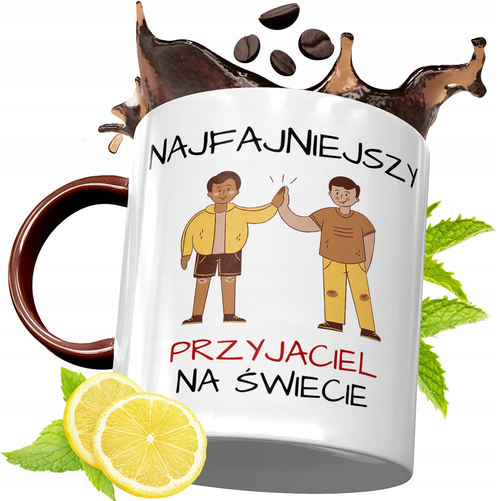 Kubek Bordowy Dla Przyjaciela Na Urodziny Prezent Z Nadrukiem Ze Zdjęciem