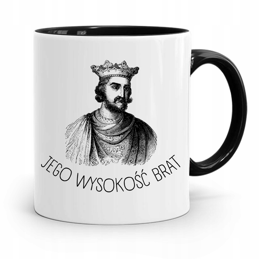 Kubek Czarny Prezent Dla Brata Jego Wysokość Brat Z Nadrukiem Ze Zdjęciem