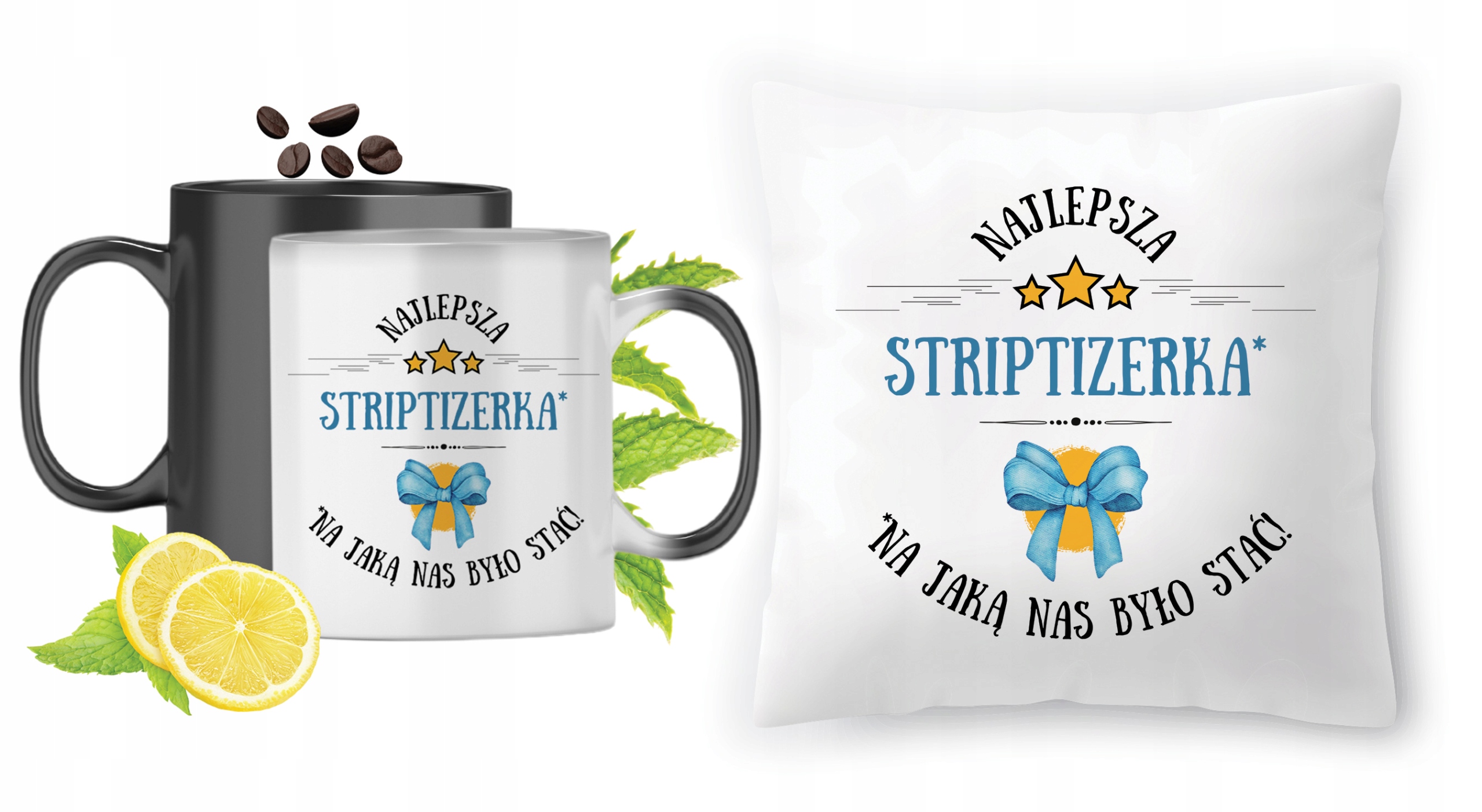 Dla Striptizerki Zestaw Kubek Magiczny + Poduszka Z Nadrukiem Ze Zdjęciem