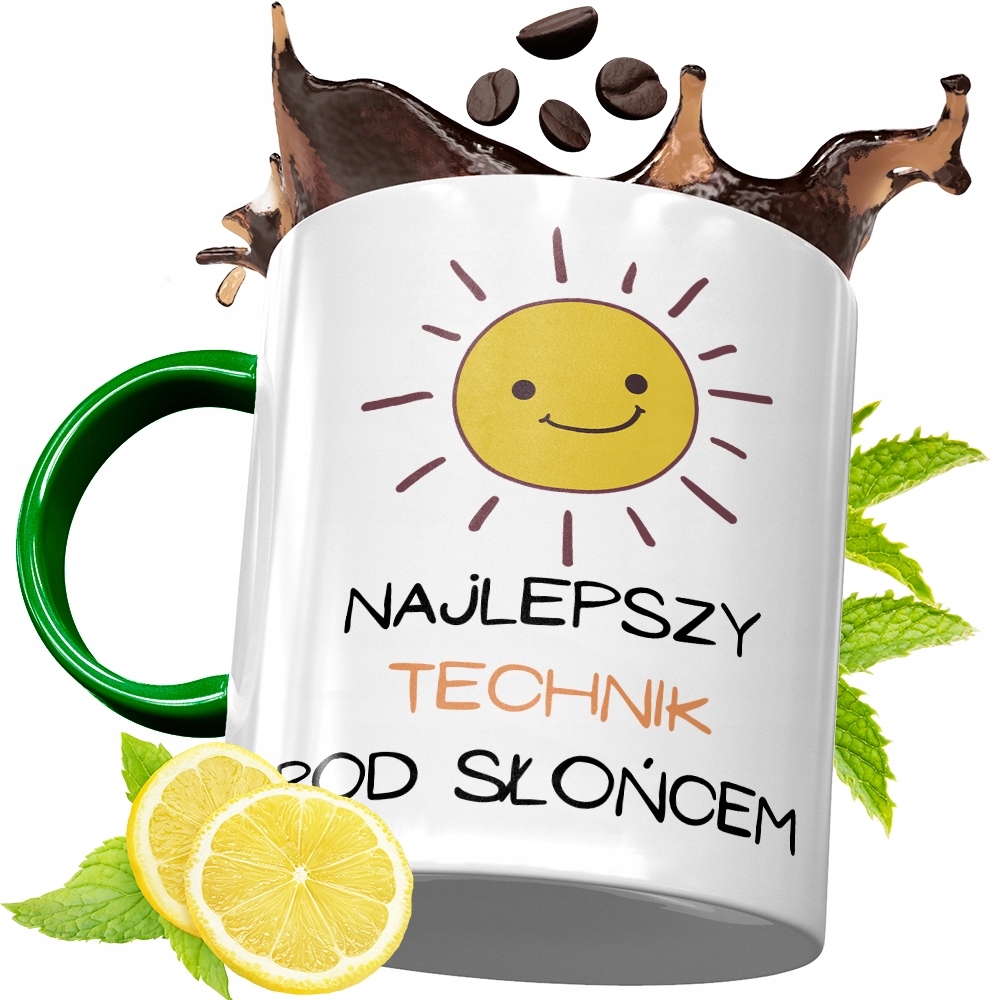 Kubek Zielony Dla Technika Na Urodziny Prezent Z Nadrukiem Ze Zdjęciem