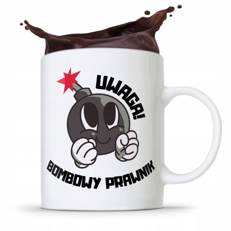 Kubek Prawnika Mecenasa Uwaga! Bombowy Prawnik Z Nadrukiem Ze Zdjęciem