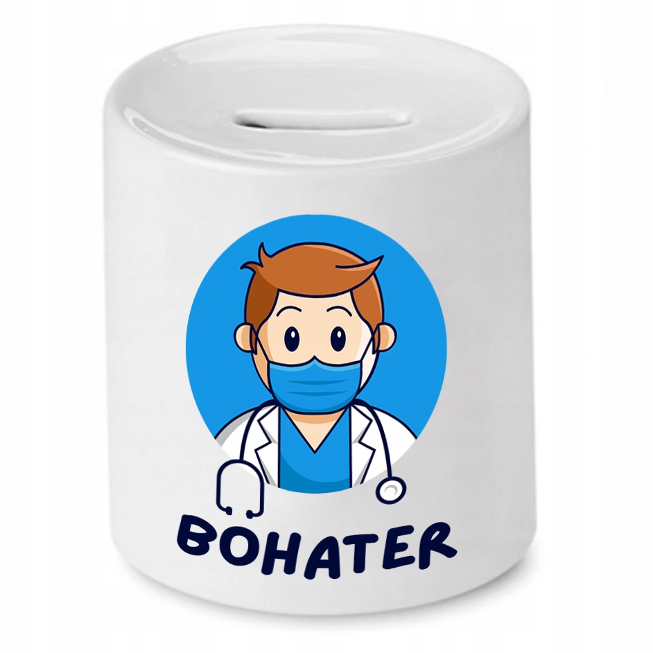 Skarbonka Dla Lekarza Doktora Bohater Prezent Z Nadrukiem Ze Zdjęciem