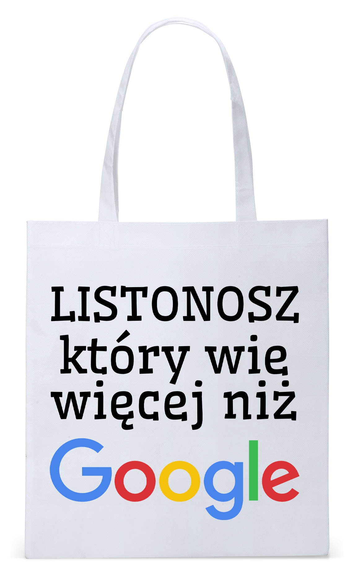 Dla Listonosza Prezent Torba Eco Biała Shopper Z Nadrukiem Ze Zdjęciem