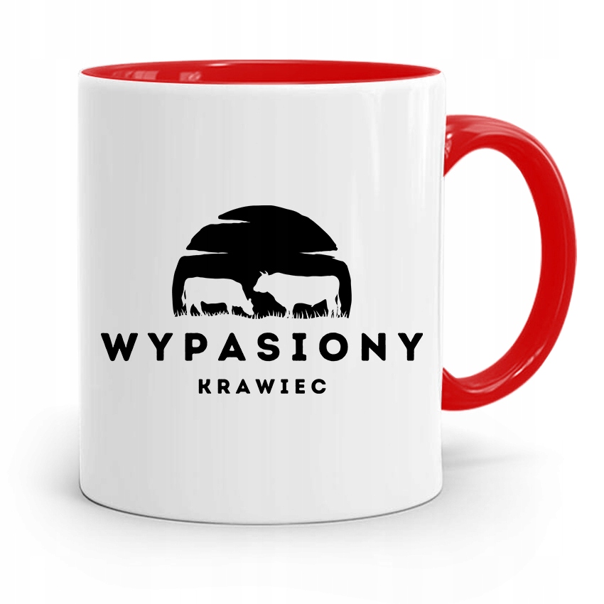 Kubek Czerwony Krawca Krawcowej Wypasiony Krawiec Z Nadrukiem Ze Zdjęciem