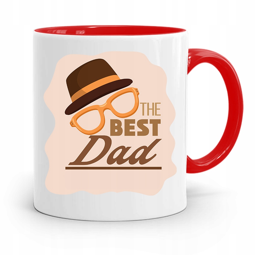 Kubek Czerwony Dla Taty Ojca The Best Dad Prezent Z Nadrukiem Ze Zdjęciem
