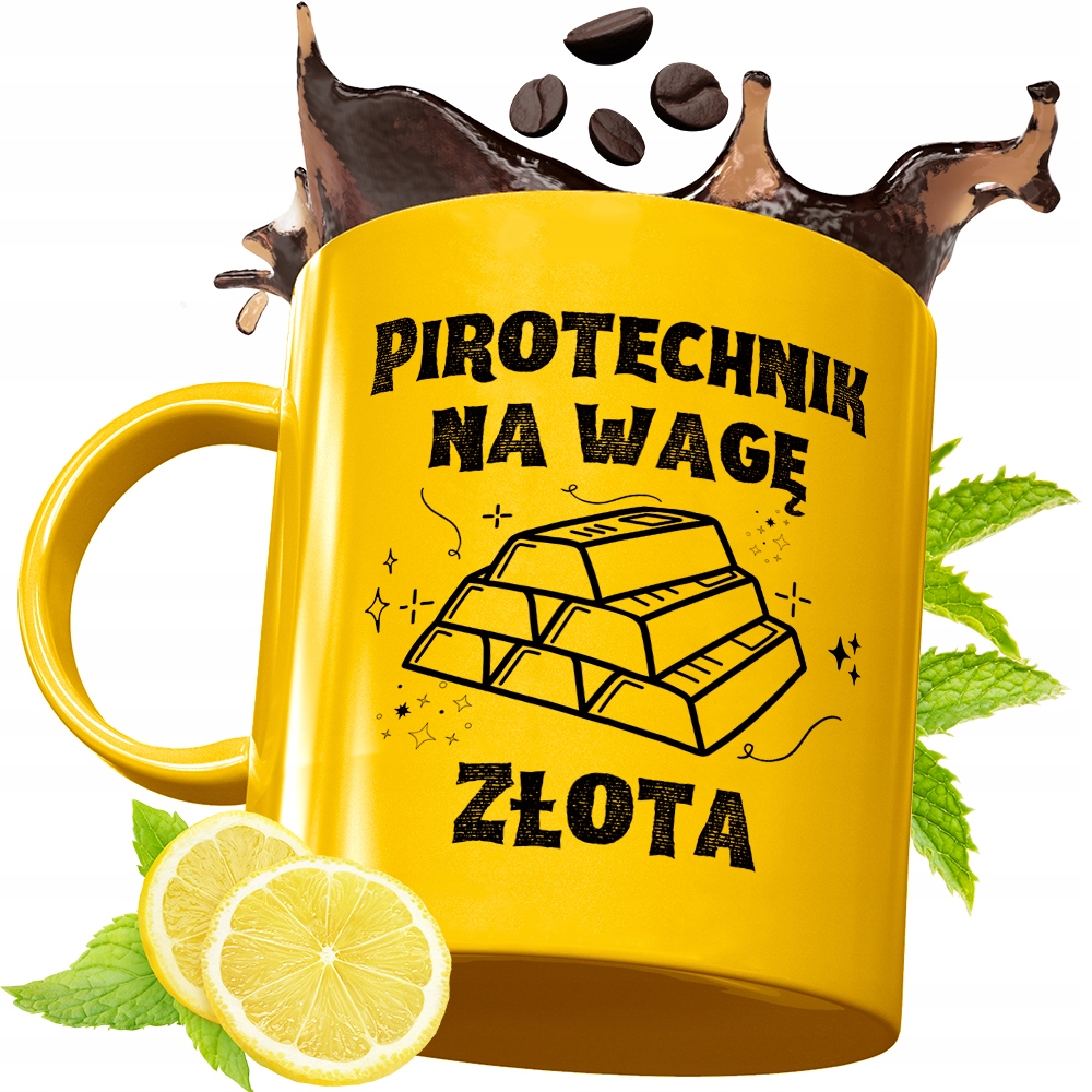 Złoty Kubek Premium Dla Pirotechnika Prezent Z Nadrukiem Ze Zdjęciem