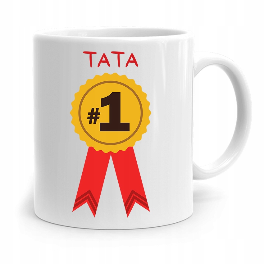 Kubek Na Dzień Ojca Dla Taty Tata #1 Prezent Z Nadrukiem Ze Zdjęciem