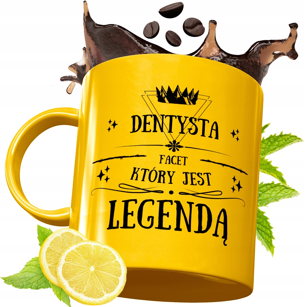 Złoty Kubek Premium Dla Dentysty Prezent Z Nadrukiem Ze Zdjęciem