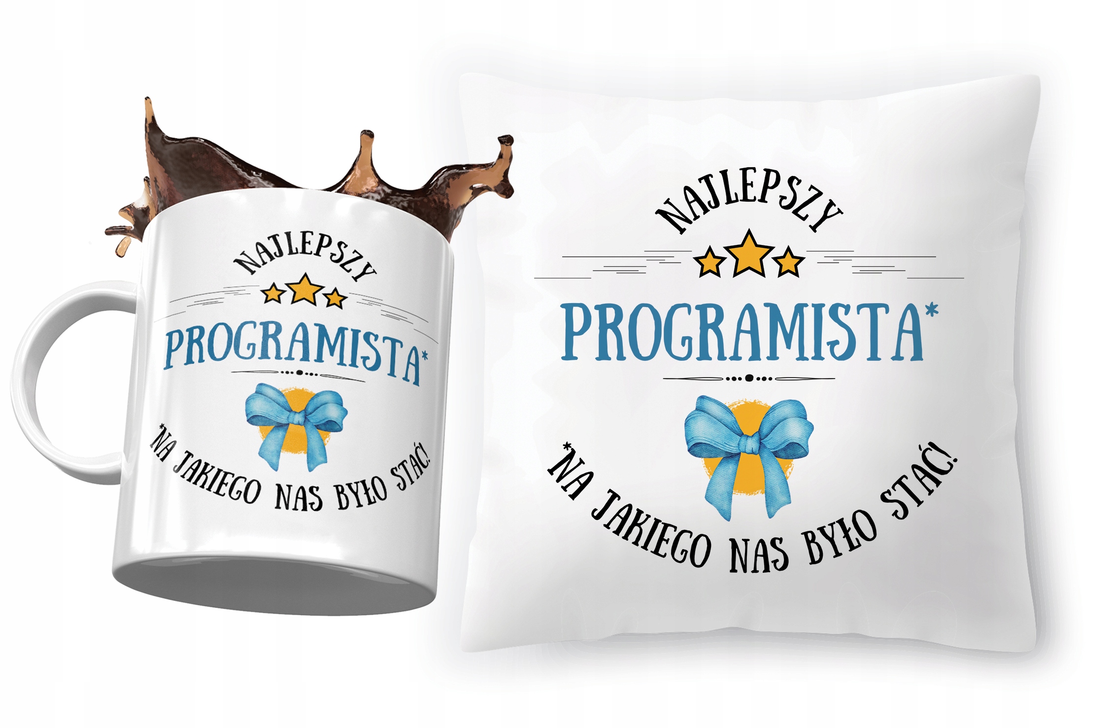 Zestaw Dla Programisty Poduszka + Kubek Na Prezent Z Nadrukiem Ze Zdjęciem