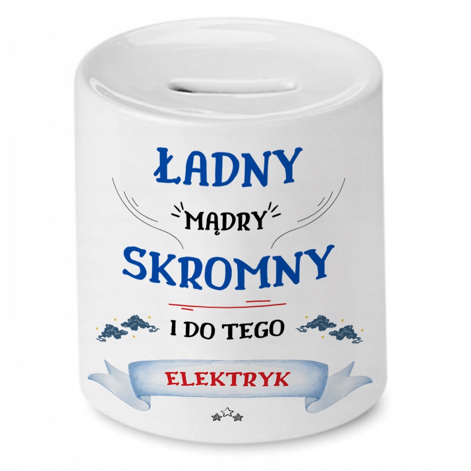 Skarbonka Dla Elektryka Idealny Imieniny Prezent Z Nadrukiem Ze Zdjęciem