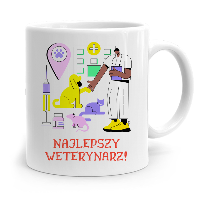 Kubek Dla Weterynarza Najlepszy Weterynarz Prezent Z Nadrukiem Ze Zdjęciem