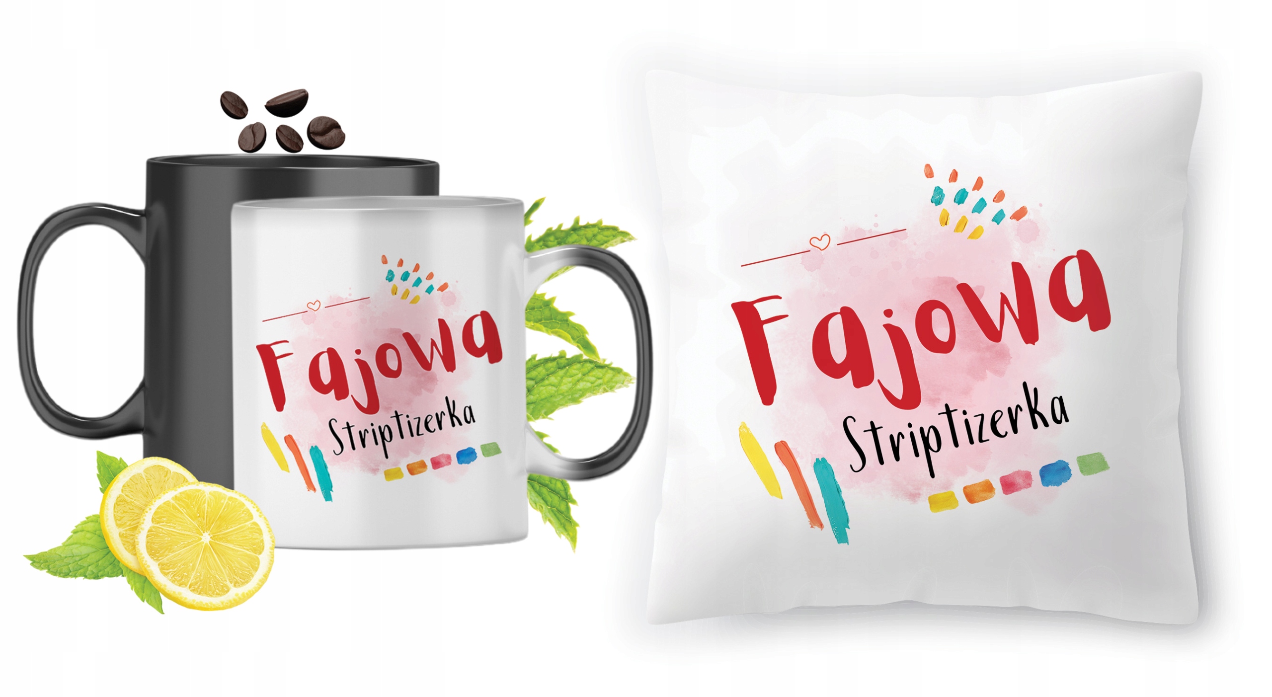 Dla Striptizerki Zestaw Kubek Magiczny + Poduszka Z Nadrukiem Ze Zdjęciem