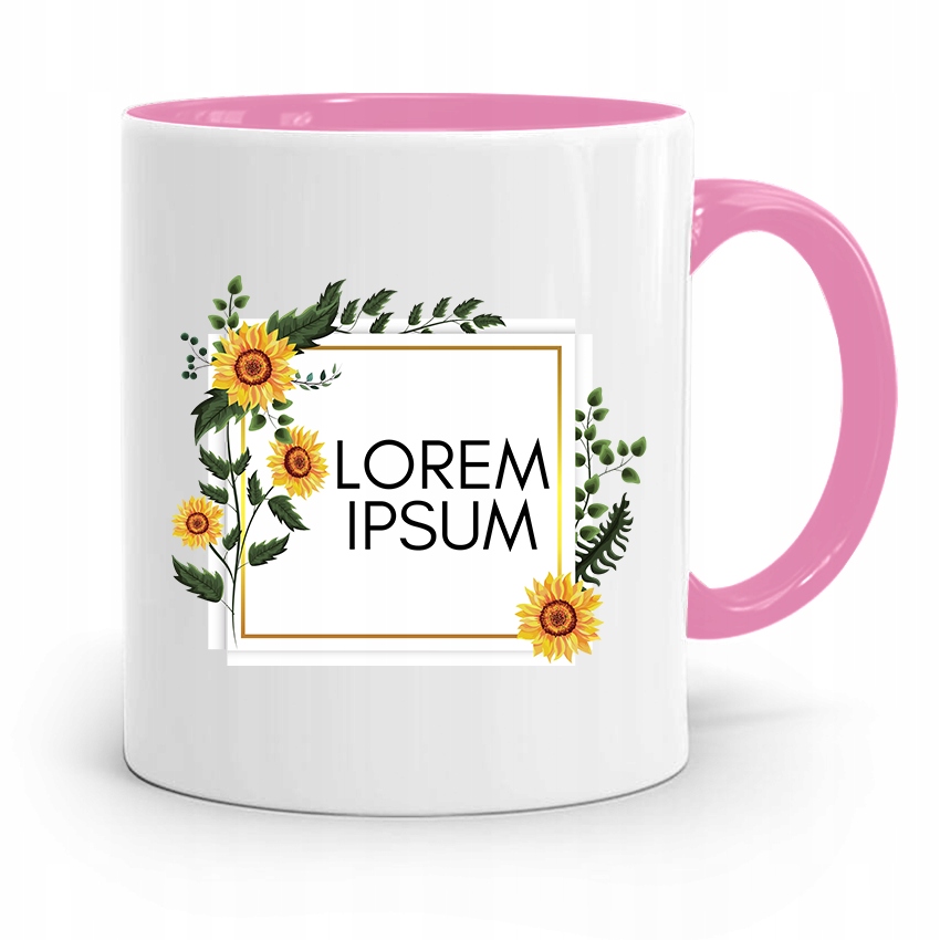 Kubek Różowy Prezent Dla Grafika Lorem Ipsum Z Nadrukiem Ze Zdjęciem