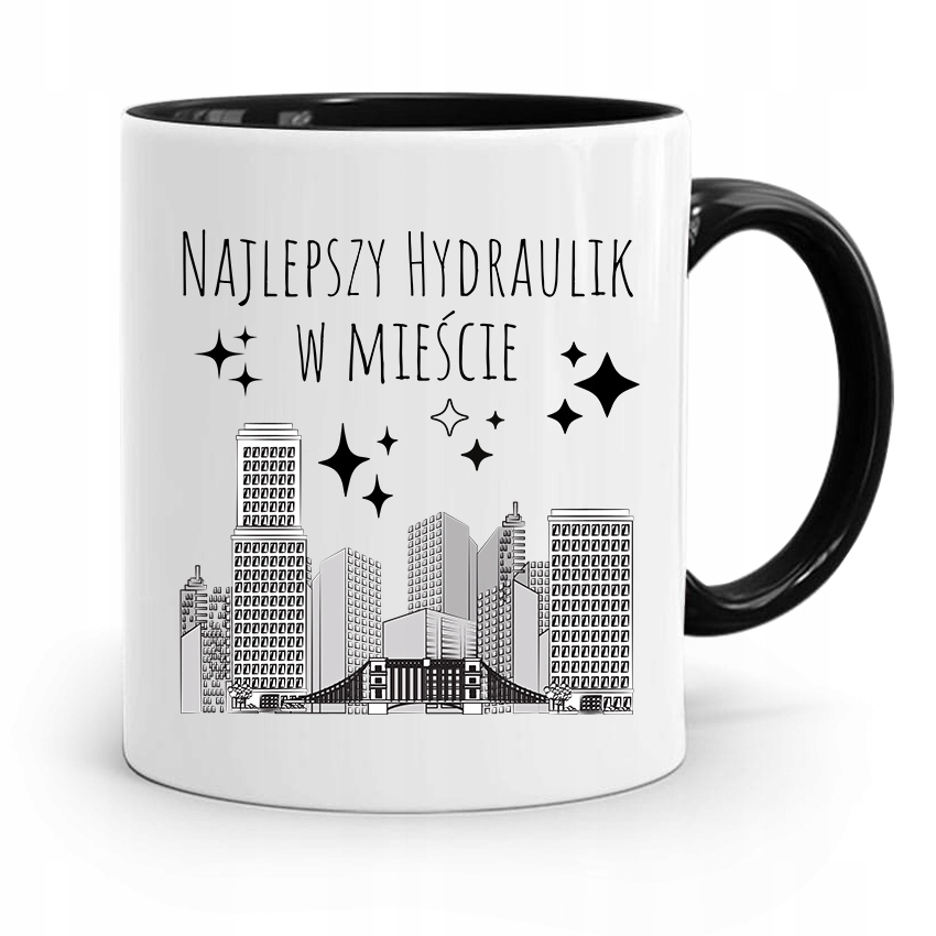 Kubek Czarny Prezent Dla Hydraulika Najlepszy Z Nadrukiem Ze Zdjęciem