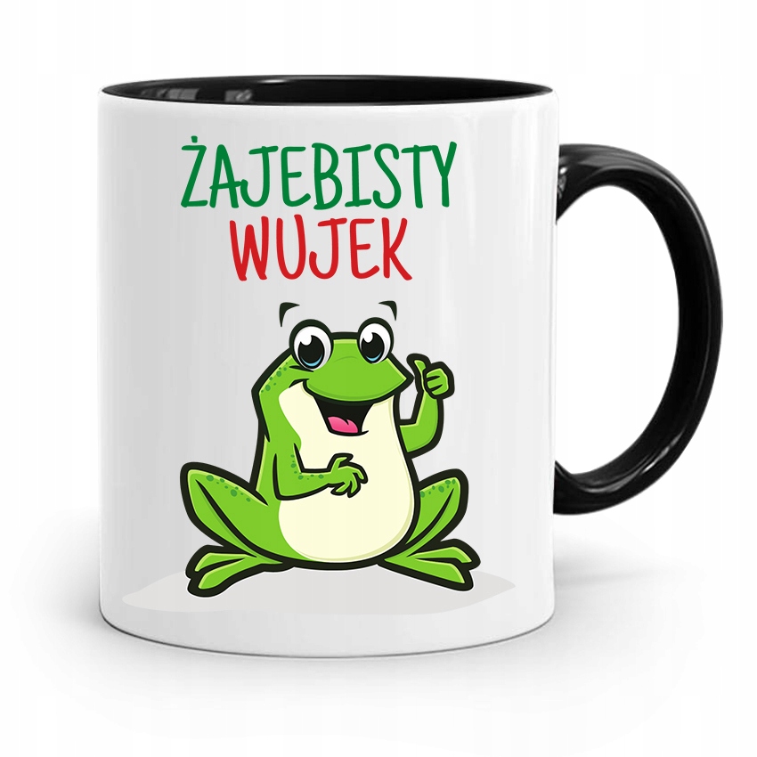 Kubek Czarny Prezent Dla Wujka Żajebisty Wujek Z Nadrukiem Ze Zdjęciem