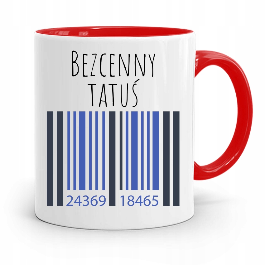 Kubek Czerwony Dla Taty Ojca Bezcenny Tatuś Z Nadrukiem Ze Zdjęciem