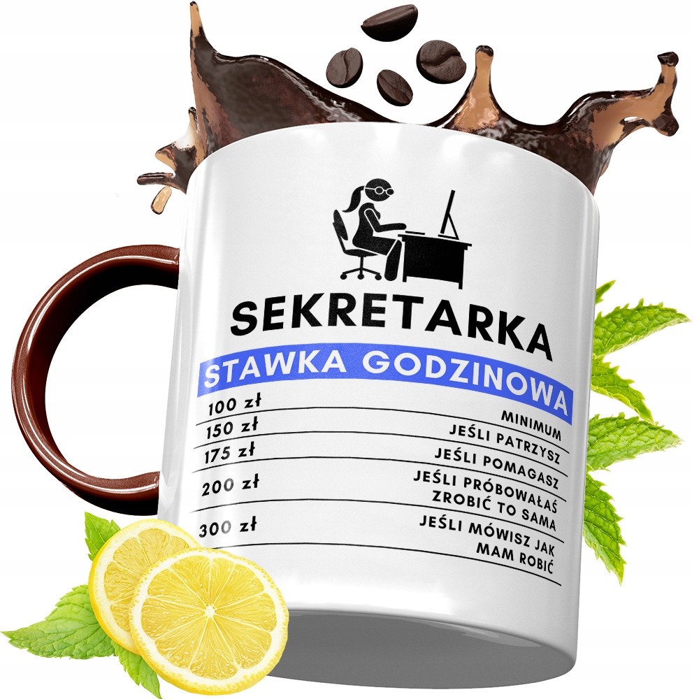 Kubek Bordowy Dla Sekretarki Na Urodziny Prezent Z Nadrukiem Ze Zdjęciem
