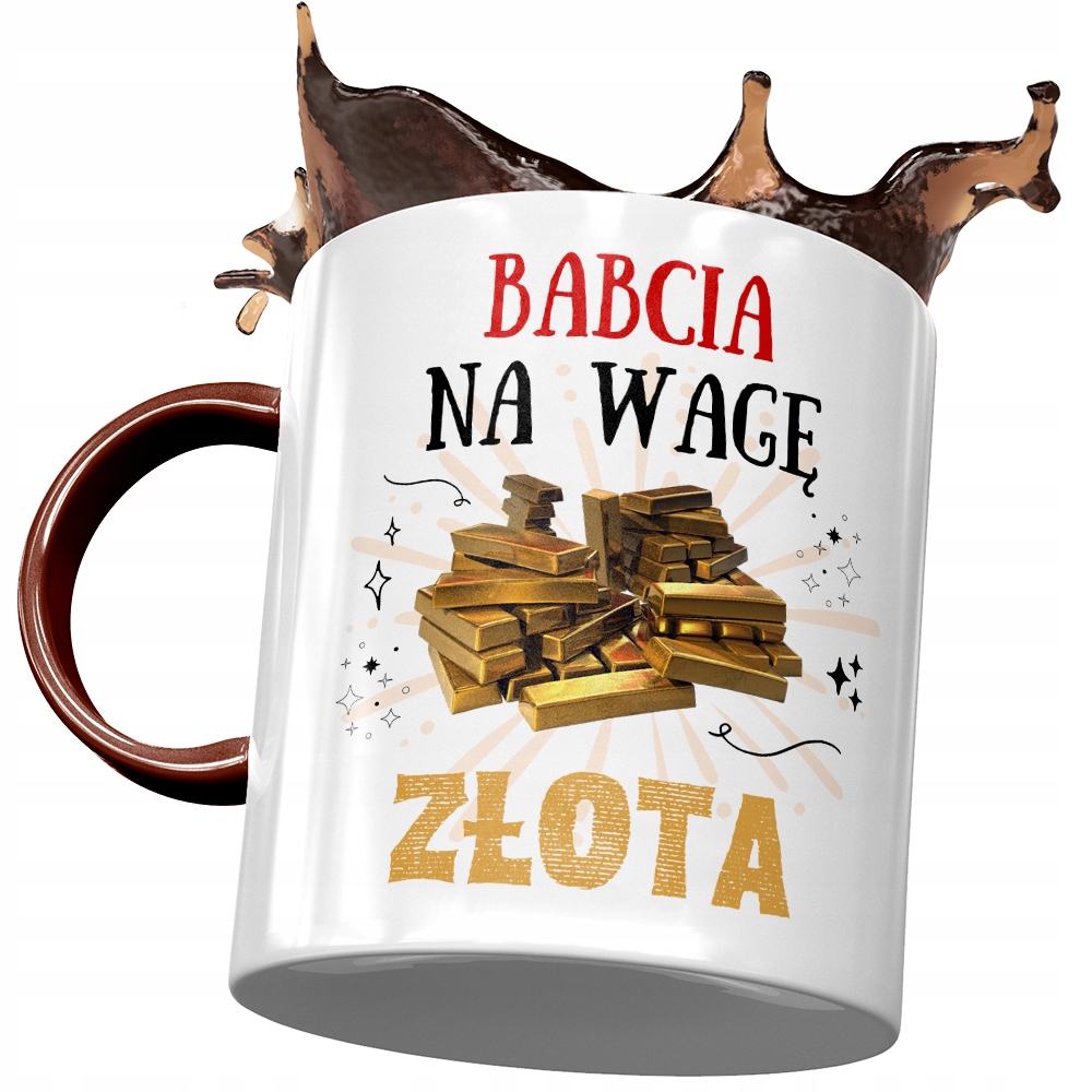 Kubek Bordowy Dla Babci Babuni Na Dzień Babci Z Nadrukiem Ze Zdjęciem