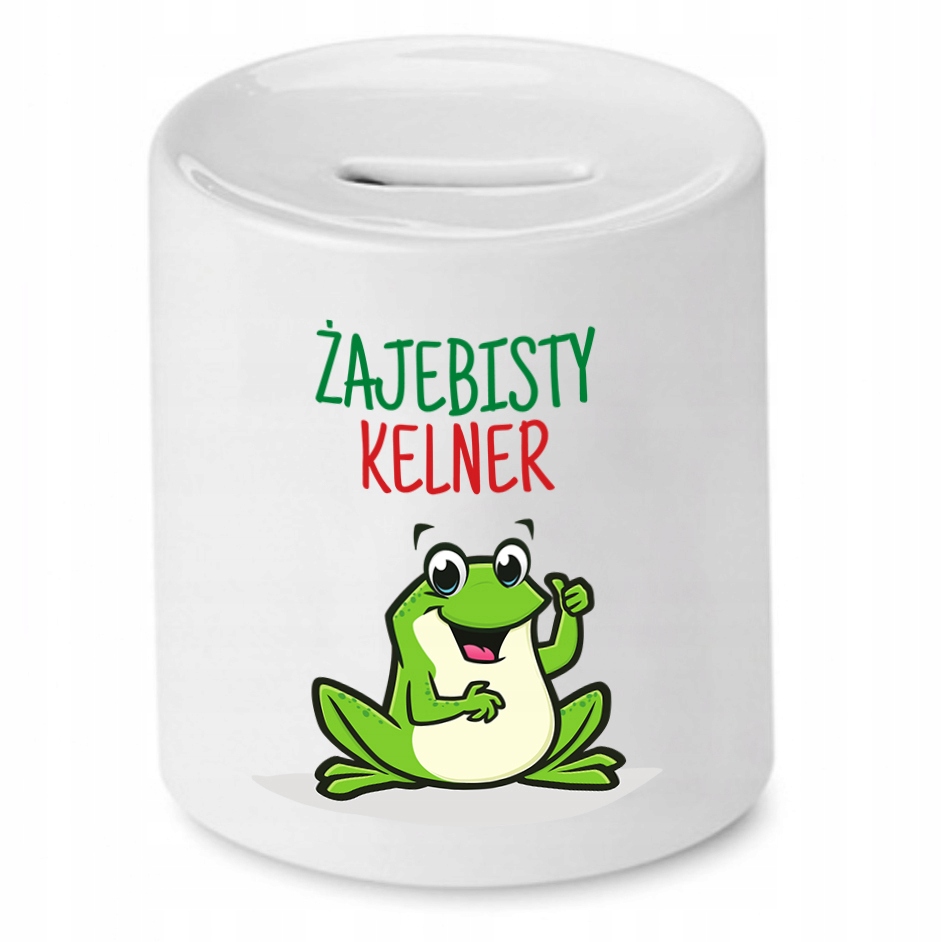 Skarbonka Prezent Dla Kelnera Żajebisty Kelner Z Nadrukiem Ze Zdjęciem