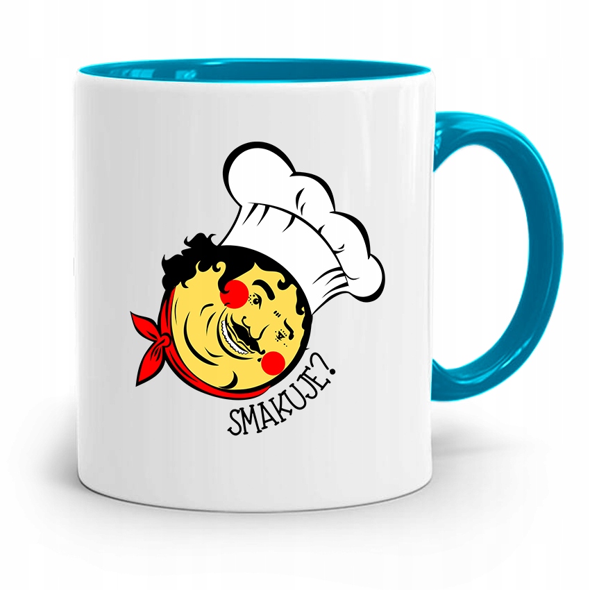 Kubek Błękitny Prezent Dla Kucharza Smakuje? Z Nadrukiem Ze Zdjęciem