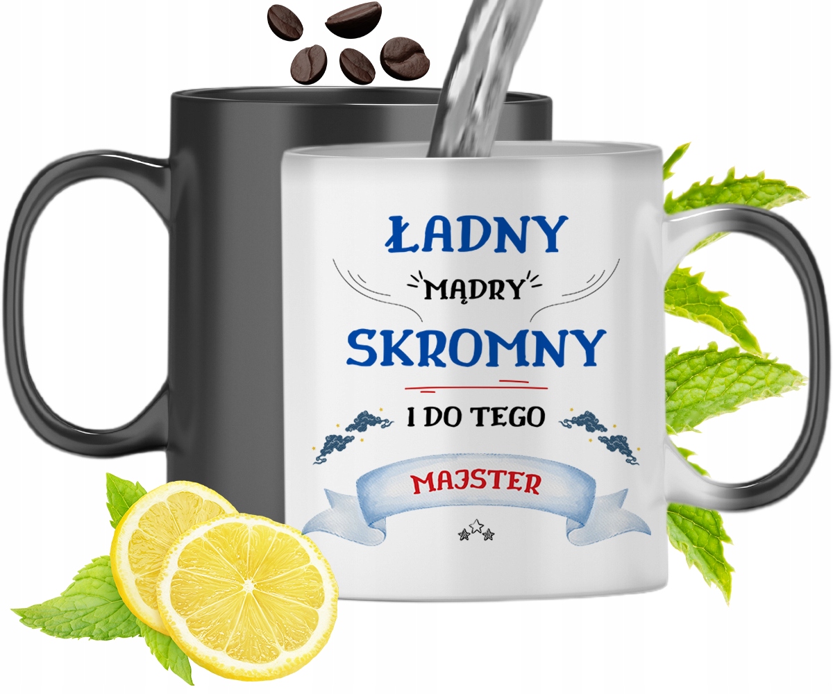 Kubek Magiczny Dla Majstra Zmieniający Kolor Z Nadrukiem Ze Zdjęciem